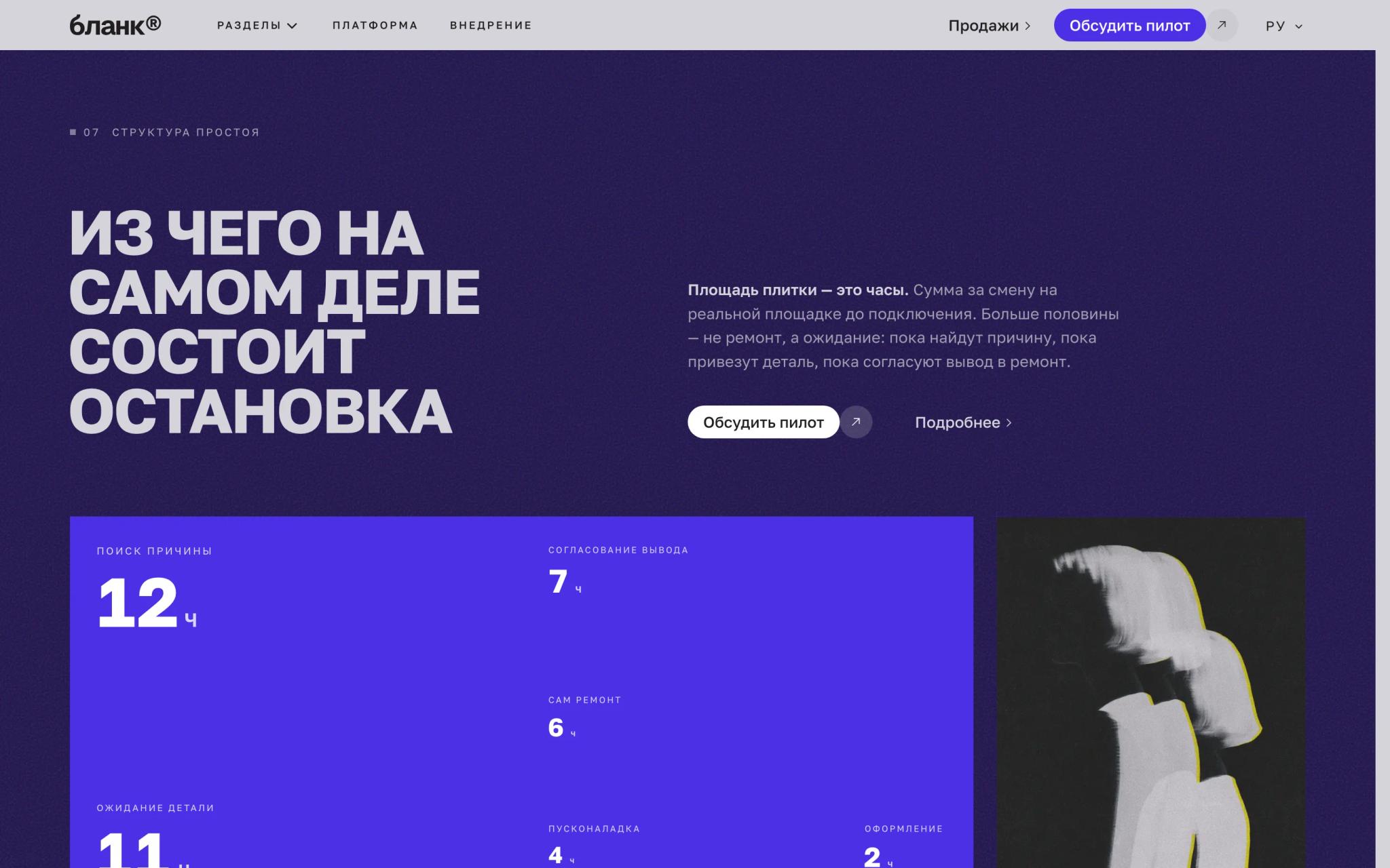 Структура простоя